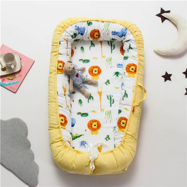 Baby Nest Bed Crib Travel Bed Cot for Children Infant Kids Cotton Cradle Newborn Bumper - Цвет: C6