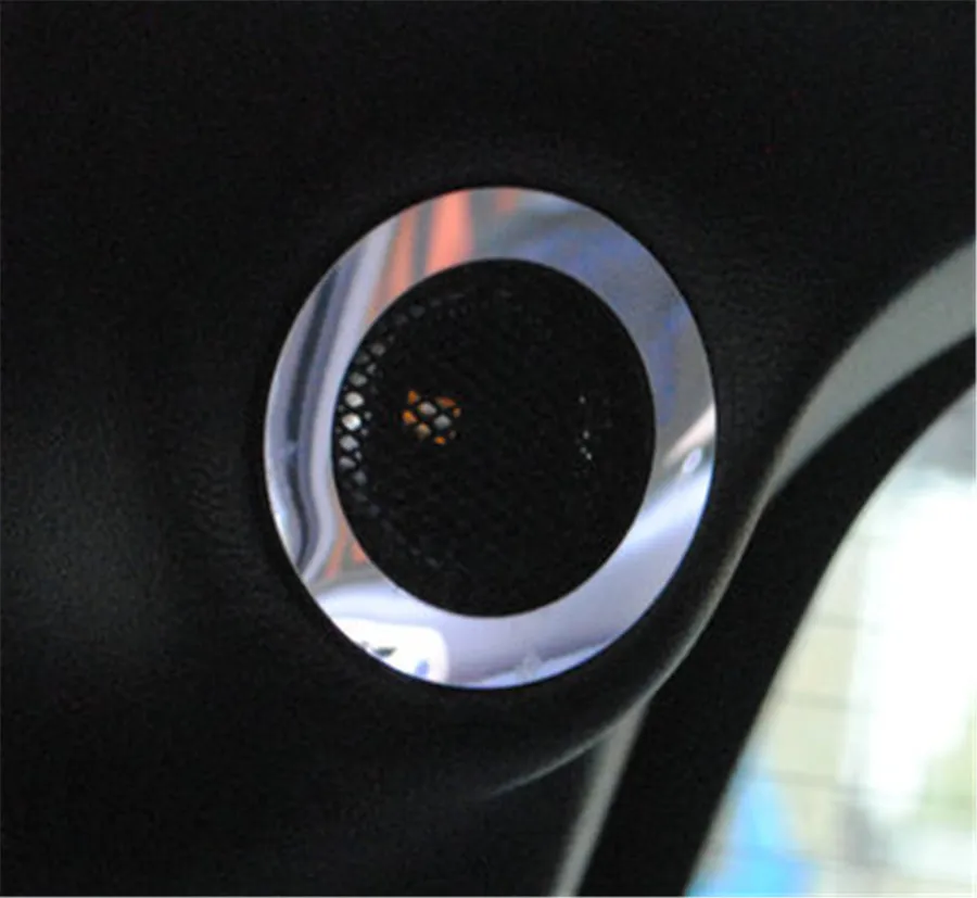

Stainless Steel 1pcs Auto Car Interior Rear Trunk Speaker Decorative Circle Ring Trim Cover For Jeep Grand Cheroee 11-16
