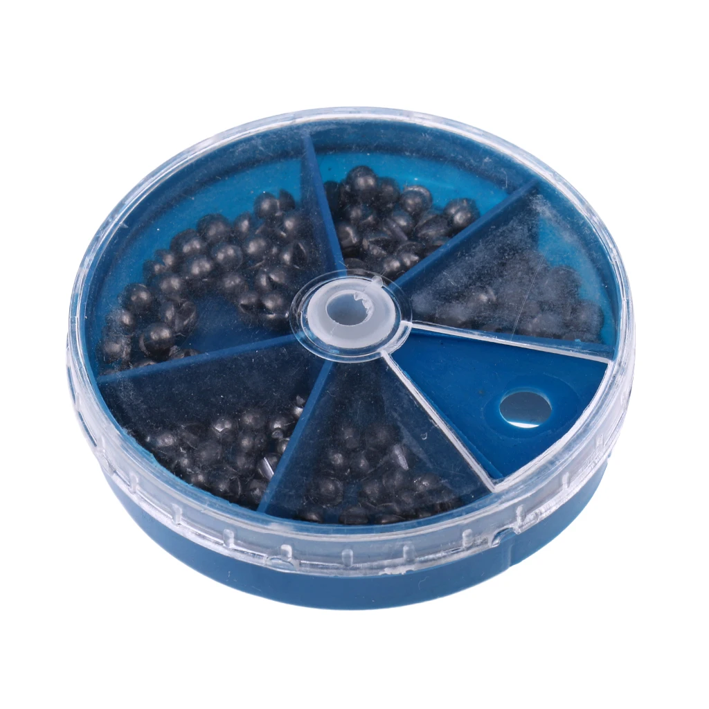 103 шт. рыболовные яйцо Rig грузила рыбалка свинца Вес Разделение выстрел ящик для