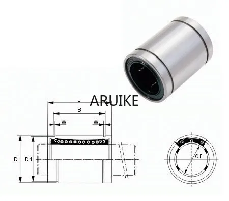 2 шт. LM8UU 8 мм LM3UU LM4UU LM5UU LM6UU LM10UU LM12UU LM16UU LM20UU линейная Втулка ЧПУ подшипник для