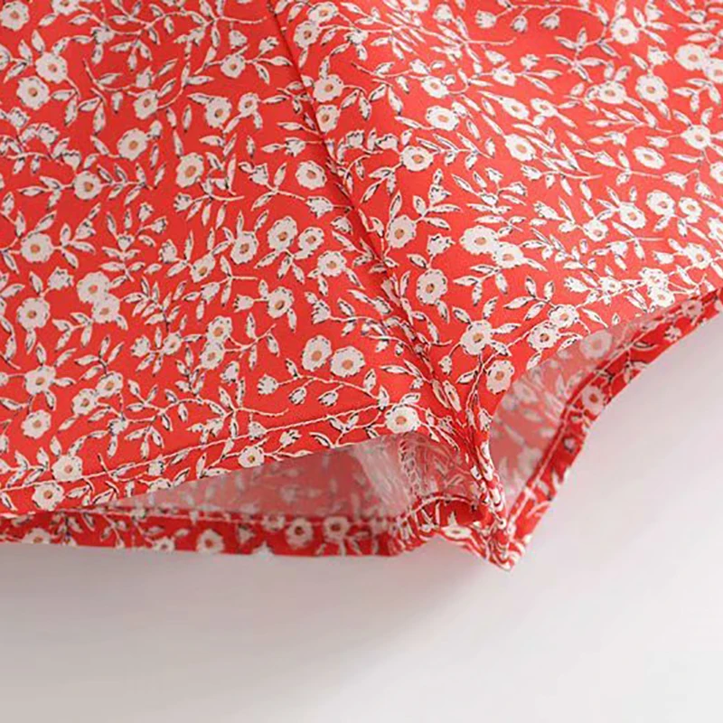 Женские комбинезоны с цветочным принтом оборками v-образным вырезом