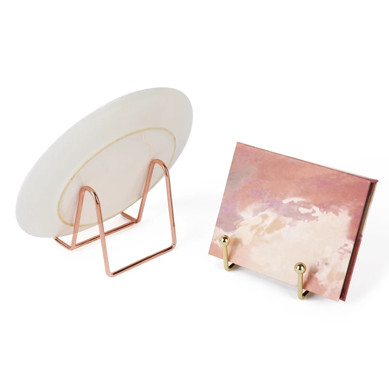 Розовое золото Золотая рамка для картин подставка книг полка хранения