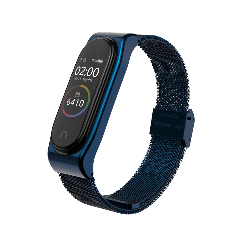 Браслет mi Band 4, металлический, нержавеющая сталь, универсальный, для Xiaomi mi, ремешок 3/4, браслет mi Band 4, напульсники mi band 4