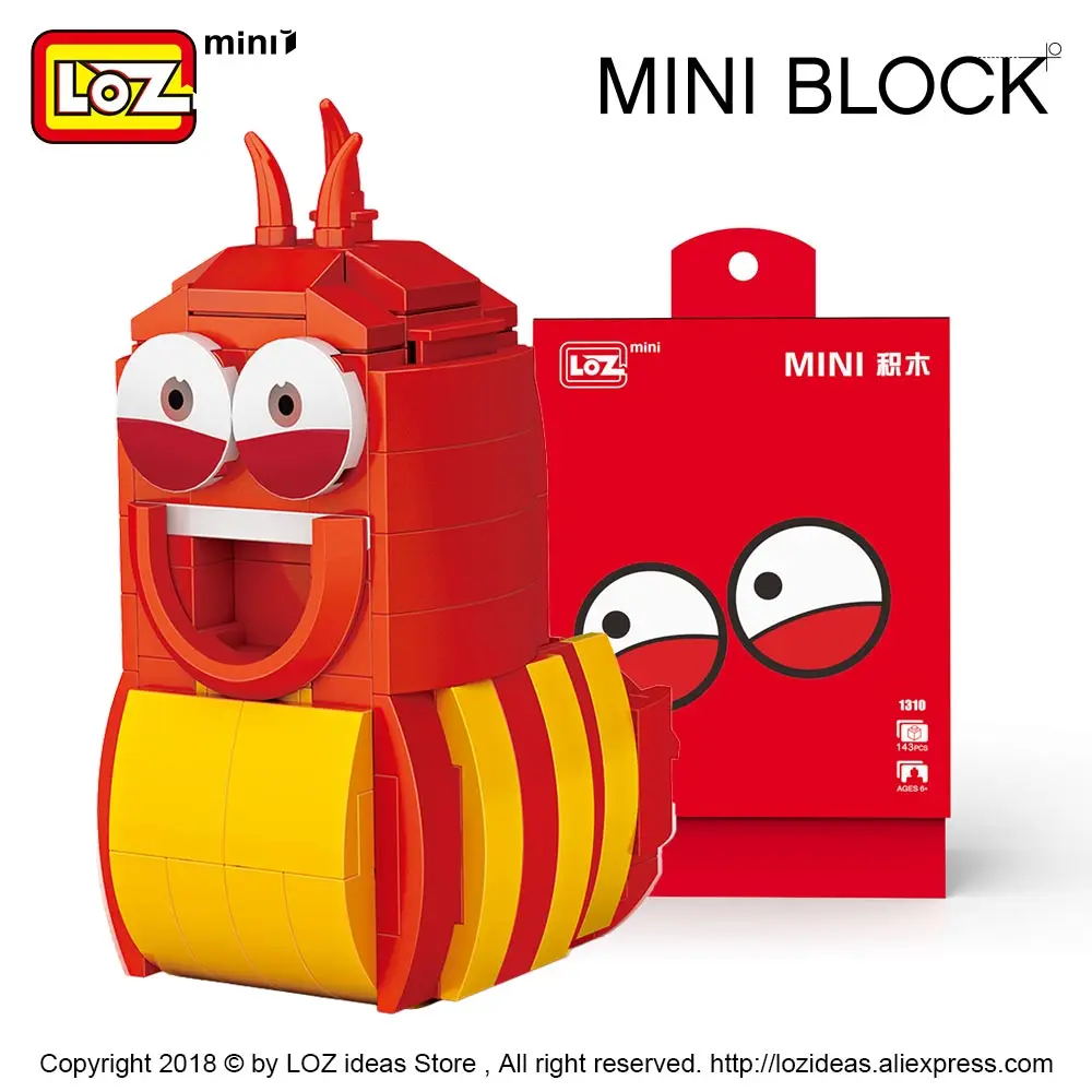 LOZ Mini Blocks Animal Cartoon Worm Set Assembly Anime Action Figure Kawaii Bricks Building Educational Toy DIY | Игрушки и хобби