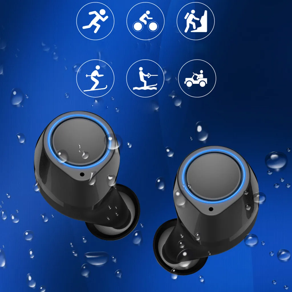 Беспроводная гарнитура VOBERRY BX01, bluetooth-гарнитура IPX5 для iPhone, Водонепроницаемая мини-гарнитура, удлиненная, объемный 3D звук