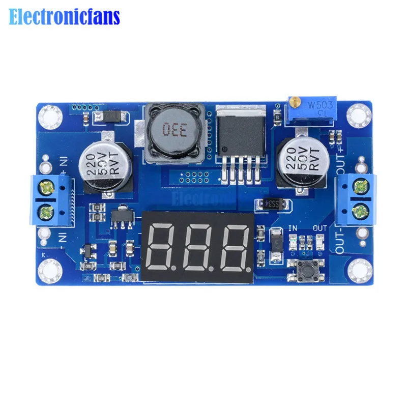 DC-DC XL6009 цифровой повышающий Повышающий Модуль питания регулируемый 4,5-32 В до 5-52 в повышающий регулятор напряжения с светодиодный вольтметр