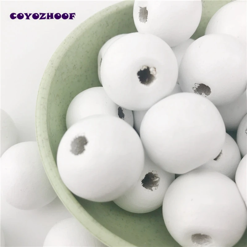 50 шт. деревянные бусины для прорезывателя зубов 16 20 мм|wooden teethers|diy teething necklacebeads beads |
