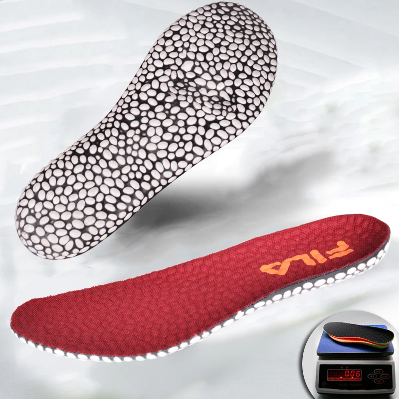 1 PAIR  E-TPE Shock absorption Insole foot massage casual shoes Super Light  Sports insole for Running basketball and football
