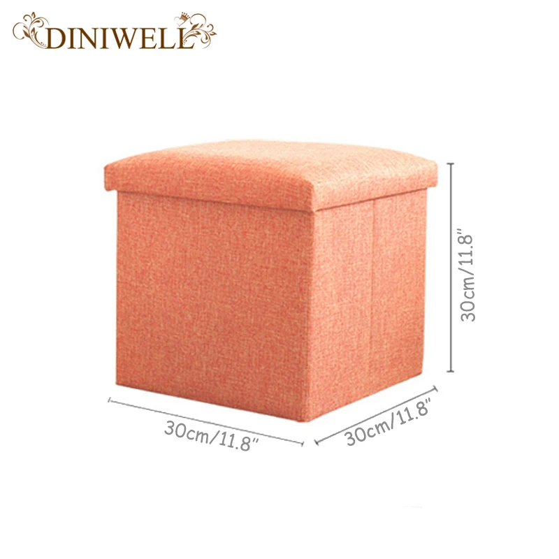 Квадратная льняная коробка для хранения одежды DINIWELL органайзер игрушечная