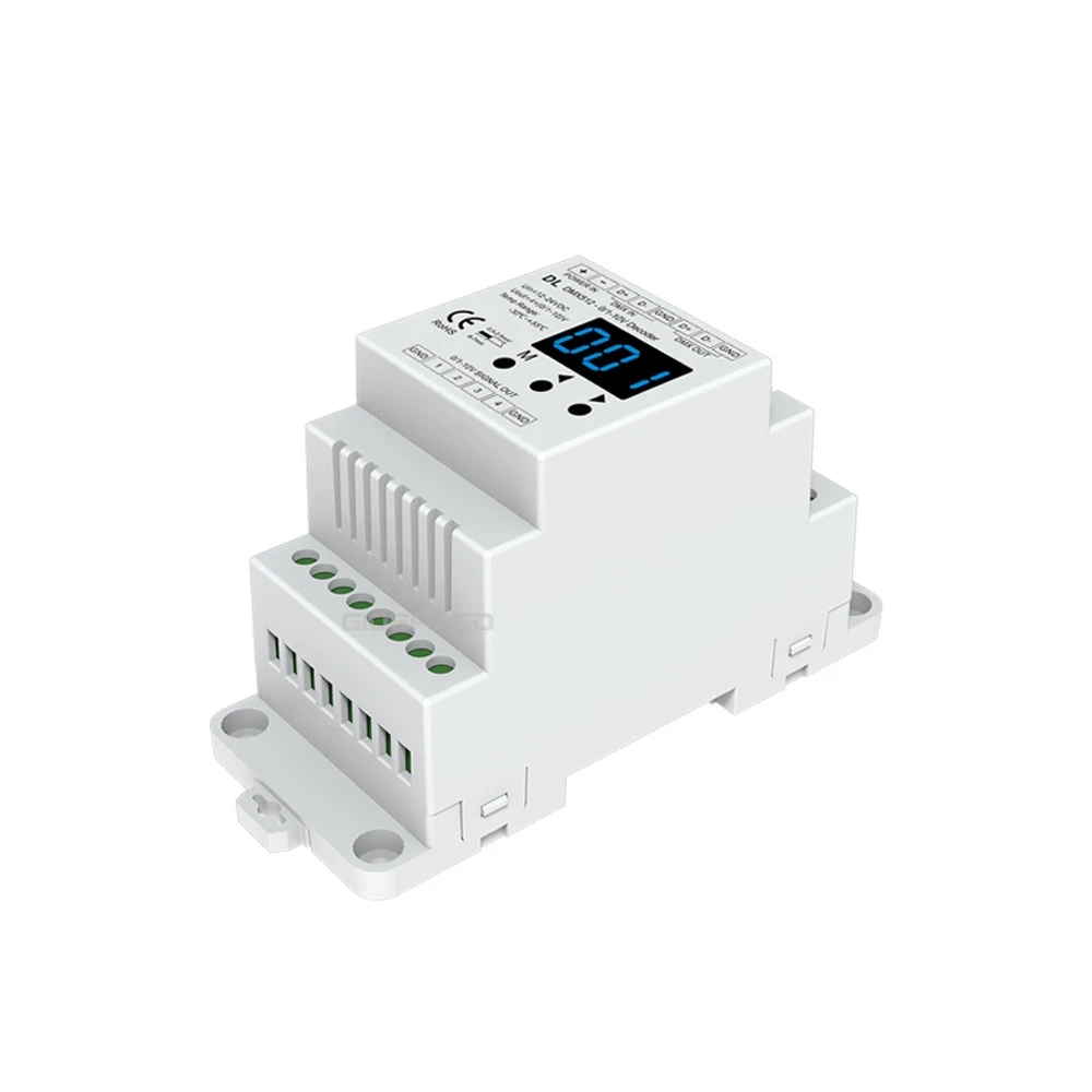 DMX диммер DMX512 до 0 10 в 4 Декодер каналов сигнал на для RGB/RGBW контроллер полосы RDM