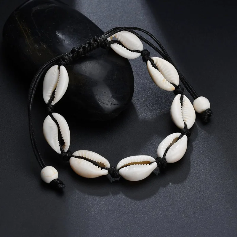 Bohemian Natural Seashell bracelet For Women Lucky Maxi Shells Bracelets Collares Collier Shellhard Girl Summer Beach Jewelry | Украшения и