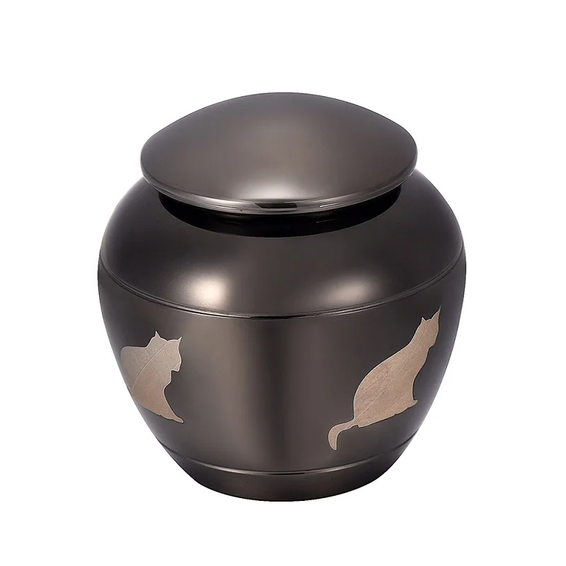 IJU047 Dear Pet Memorials урна для кошек пояса нержавеющая сталь мини Keepsake Urn My Cat's Ashes |