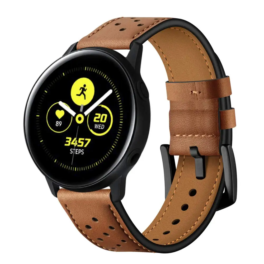 Ремешок для часов из натуральной кожи Samsung Galaxy Active/Galaxy Watch 42 мм спортивный ремешок