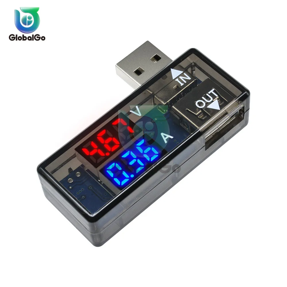 Трехзначный дисплей USB измерение напряжения тока метр тестер инструмент красный