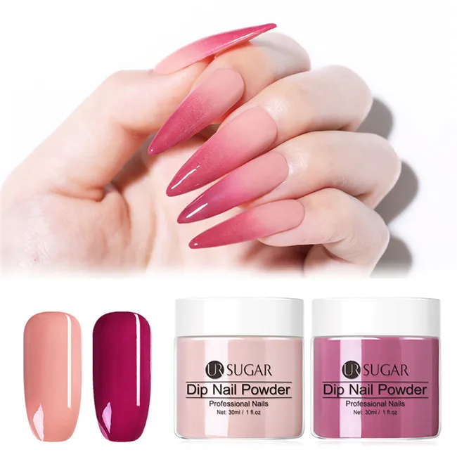 2pcs set Hot sale 2 Ur Sugar дизайн ногтей погружение ногтей порошок система Комплект градиентный Французский ногтей натуральный сухой голографический блеск эффект без лампы лак гель - Цвет: 2pcs set Hot sale 2