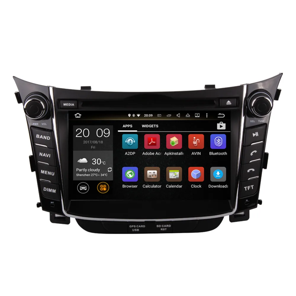 Android 9,0 автомобильный dvd-плеер GPS навигация головное устройство для Hyundai I30 2012- мультимедиа магнитофон автомобильный стерео экран радио