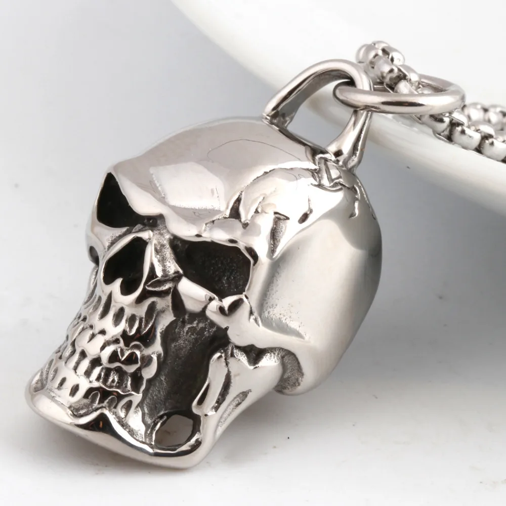 Новое поступление подвеска в виде черепа ожерелья из нержавеющей стали лучший