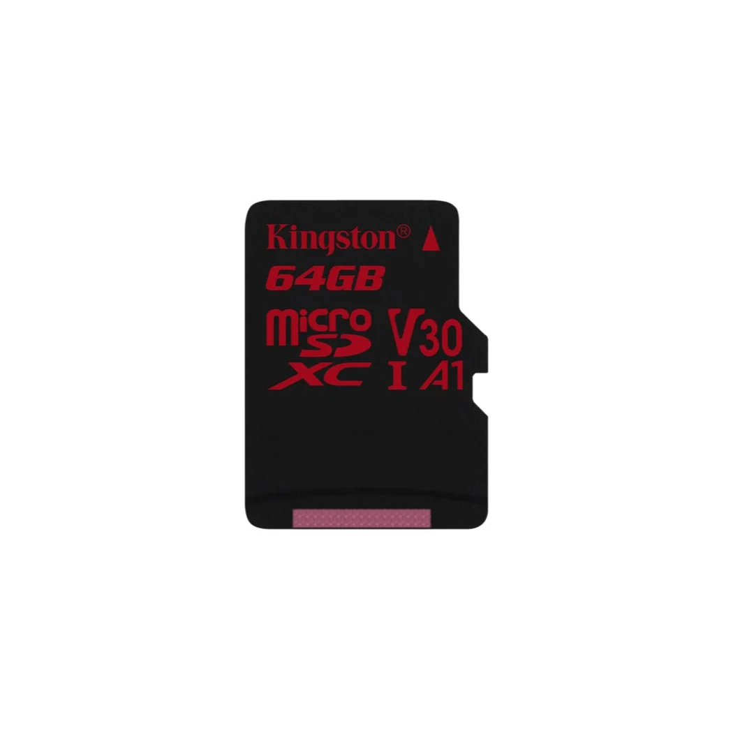 Kingston Технология холст реакцию 64 ГБ MicroSDXC класс 10 UHS I 100 МБ/с. черный красный|Карты