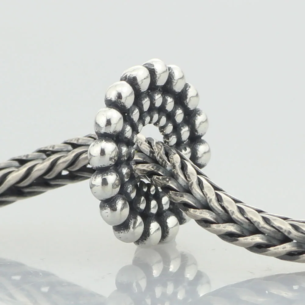 Mistletoe Genuine 925 Sterling Silver Sun Circle Charm Beads Fit European Troll 3 mm Bracelet &amp Necklace Jewelry | Украшения и