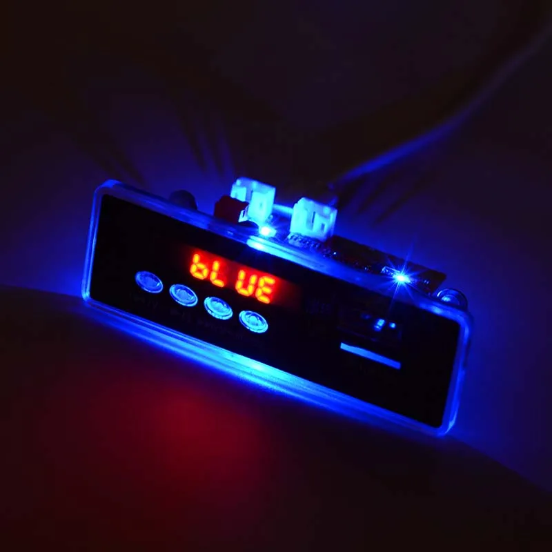 Беспроводной 4 2 Bluetooth приемник аудио APE FLAC MP3 WAV декодер ЦАП синий свет модуль USB TF