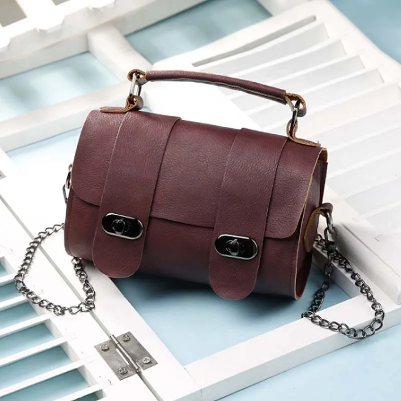 2017 Бренд Кожа Женщин Простой Мини Сумка Модельер Сумки Женские Vintage Crossbody На Ремне