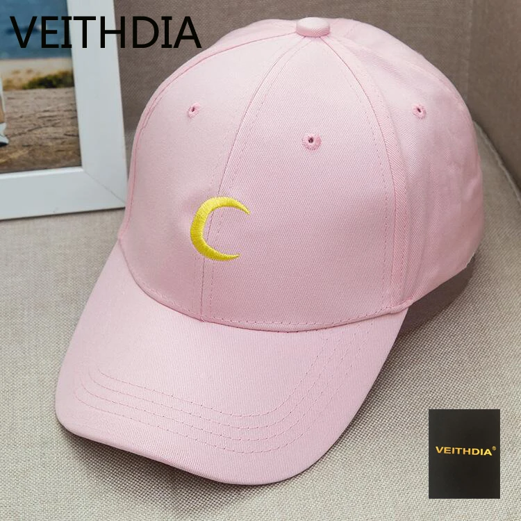 VEITHDIA модная мужская и женская бейсболка полумесяц вышитая мультяшная Кепка с