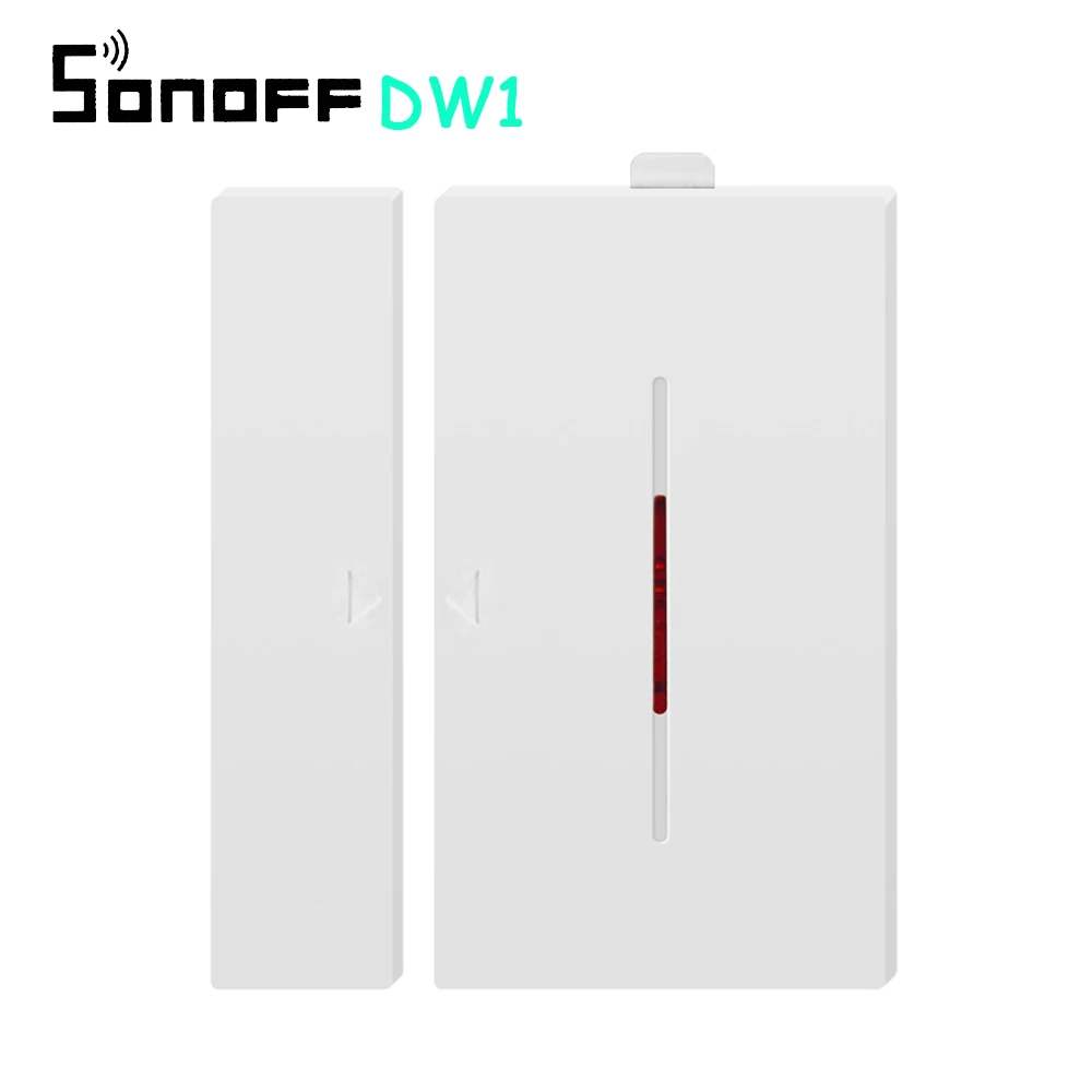 DW1 Sonoff РЧ мост 433 МГц Wifi беспроводной преобразователь сигнала PIR 2 датчика/DW1 дверной и оконный датчик сигнализации для умного дома комплекты безопасности - Комплект: DW1