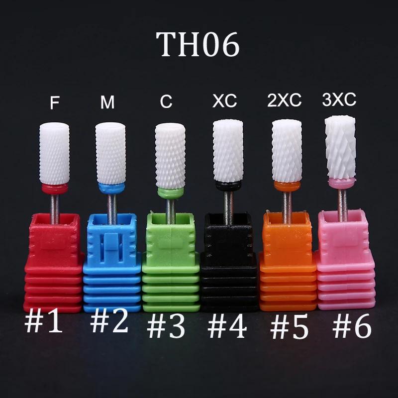 

1pcs Ceramic Milling Cutter Nail Drill Bit Electric Manicure Drills Pedicure Mill Bits Machine Files Nail Art Tools Equipment TH