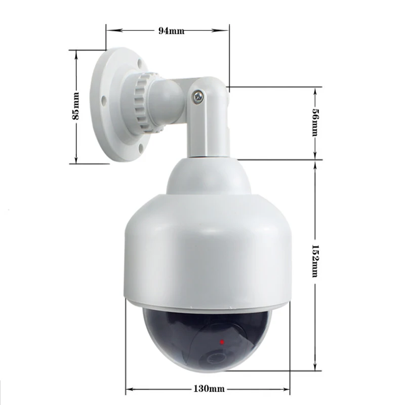 Wireless Fake Camera Waterproof Surveillance LED Light CCTV Emulate Outdoor Dummy Dome For Warning Sign By AA Batteries | Безопасность и