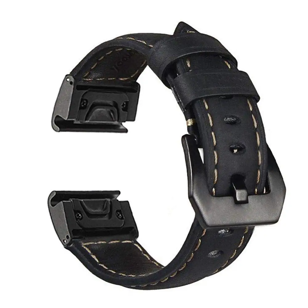 20 22 26 мм кожаный ремешок для часов Ремешок для Garmin Fenix5 5 plus 5X/5S часы Quick Release easy fit wriststrap для Garmin 935