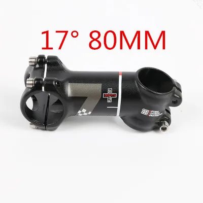 17 degree 80MM Сверхлегкий стержень для шоссейного велосипеда MTB moutain, алюминиевый сплав, стержень для велосипеда icycle, велосипедные стебли 7/17 градусов, 60-110 мм - Цвет: 17 degree 80MM