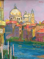 landscape canvas painting modern chinese art posters impressionism style impression of venice by contemporary chinese artists