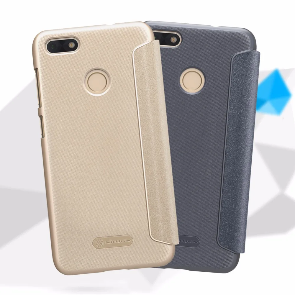 Флип чехол для HUAWEI Y6 Pro 2017 P9 Lite Mini пластиковый из искусственной кожи NILLKIN Sparkle