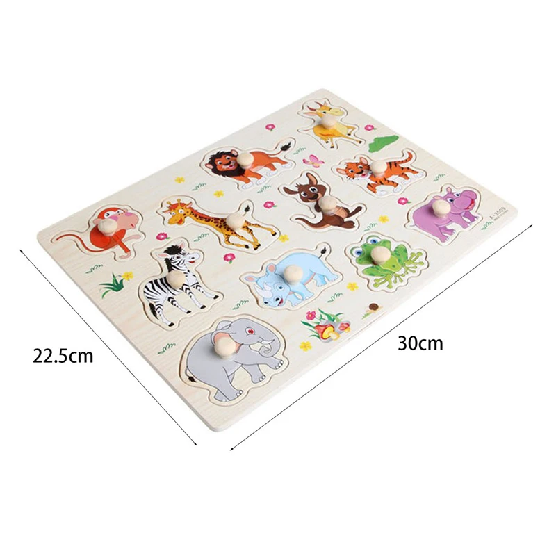 2017 детские животных головоломки игрушка деревянная раннего обучения
