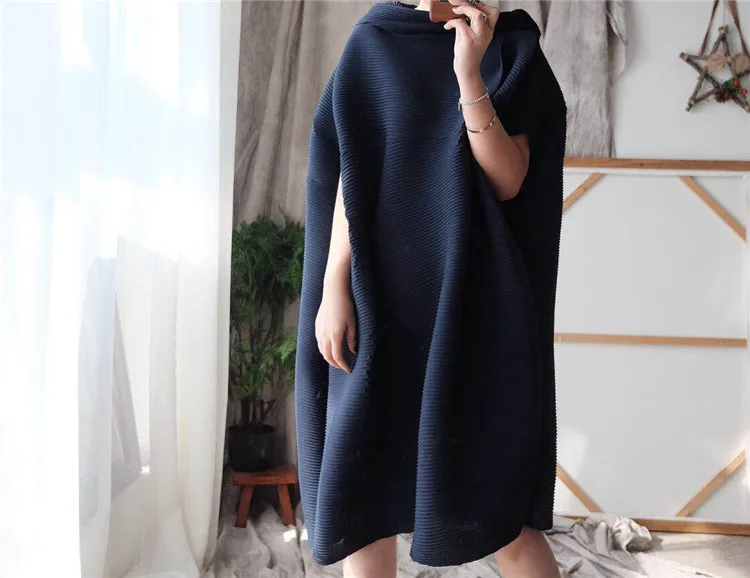 Женское платье Chnagpleat плиссированное большого размера с коротким рукавом и