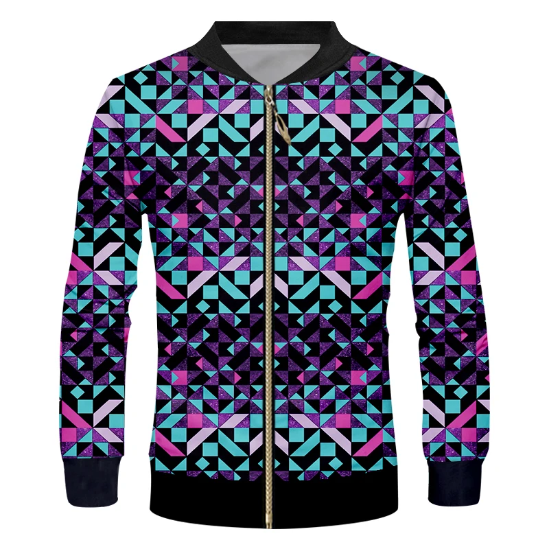 Мужская университетская куртка бомбер приталенная 3d цвета с бриллиантами на