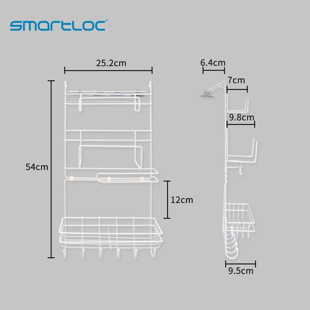 Smartloc 4 слойная железная боковая стойка для холодильника органайзер контейнер