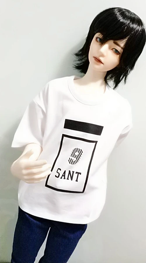 

D01-P252 children handmade 1/3 1/4 uncle Doll Accessories BJD/SD doll clothes Loose casual short-sleeved neutral print T-shirt