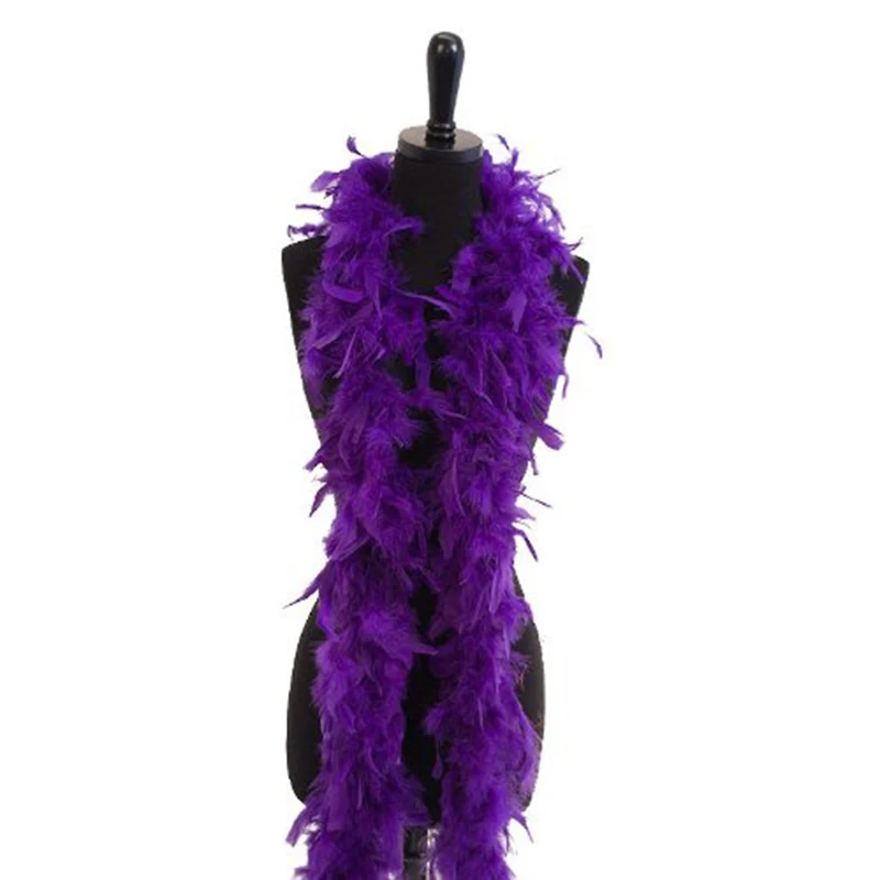 1 шт Рождественские декоративные фиолетовые Боа Из Перьев Марабу Плюм шарф