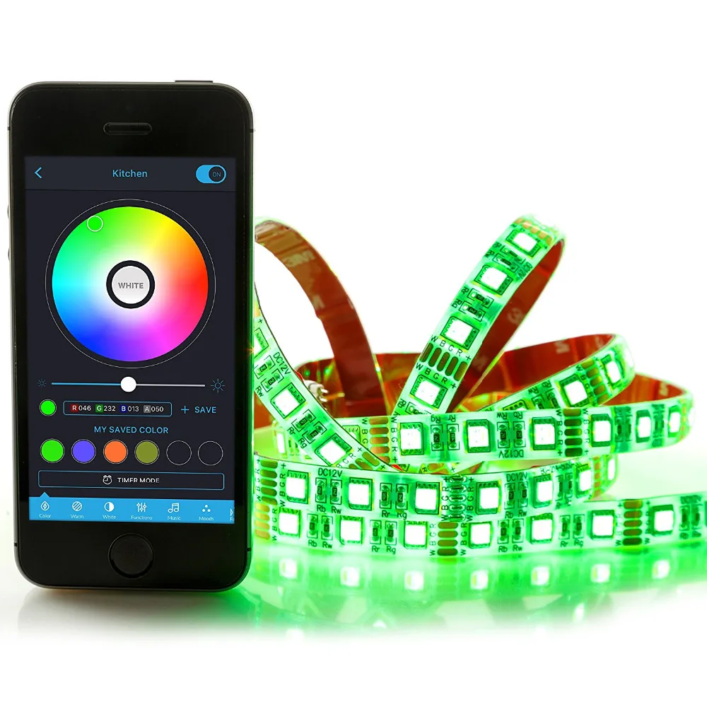 Smart LED Bluetooth Light Strip Kit Adjustable Dimmable Color Changing Programmable Easy Music Sync Mood Lighting | Лампы и освещение