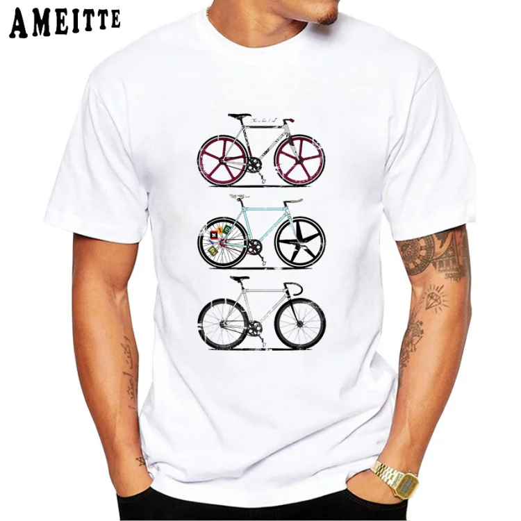 Z6414 Футболка с принтом «Fixie Bicycle Road Anatomy» летняя модная мужская футболка «This Is How I rol Boy» повседневные топы «Ameitte Hipster», мужские футболки - Цвет: Z6414