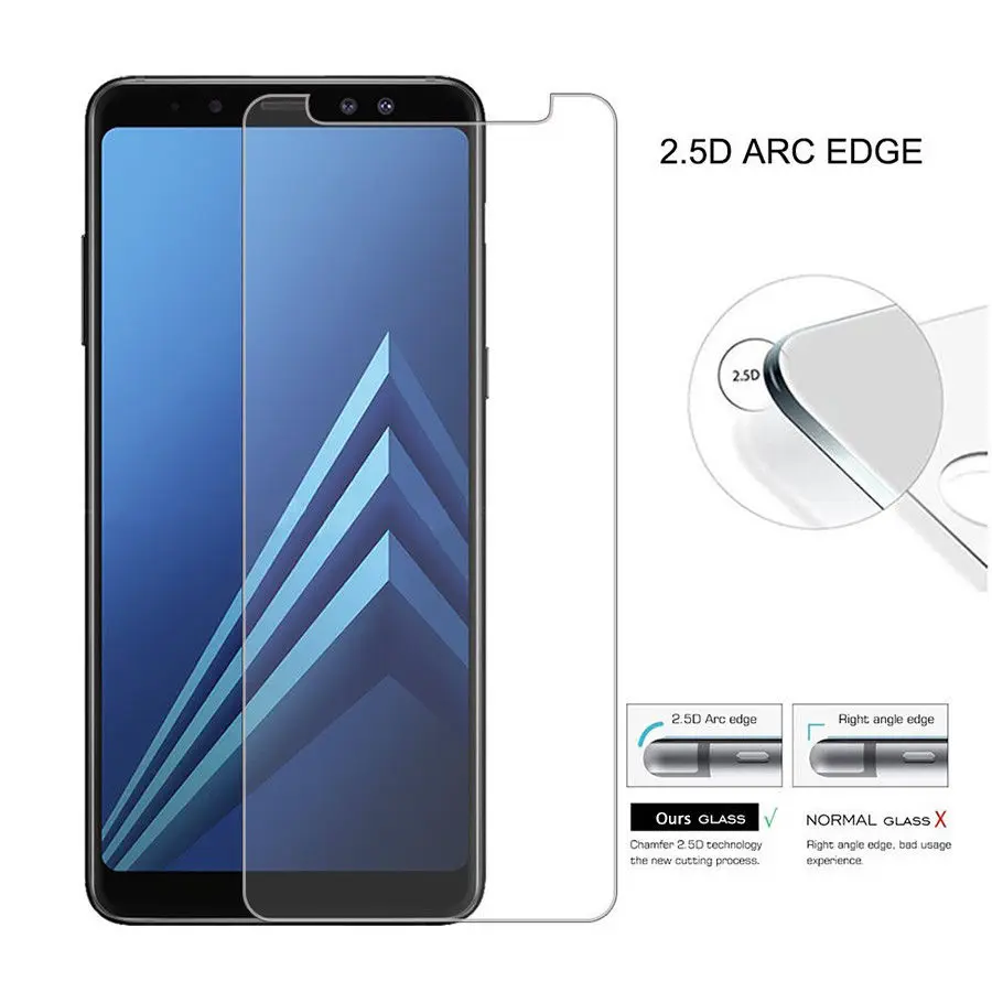 Закаленное стекло 9h чехол для Samsung Galaxy A3 2016 A5 A7 2017 Экран протектор A6 A8 плюс 2018 |