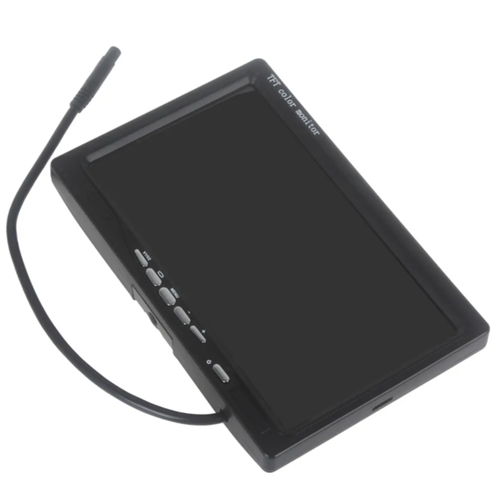 12 В 7 дюймов 800x480 RGB Цифровой дисплей 2 видео вход заднего вида PAL/NTSC подголовник автомобиля VCR монитор