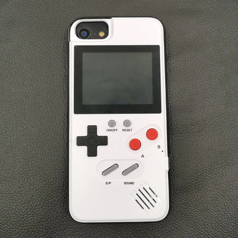 white Полноцветный дисплей Xs Max GameBoy чехол для телефона iphone Xs Max Xr X Ретро тетрис игровая задняя чехол для iphone 8 7 6 6s plus Coques - Цвет: white