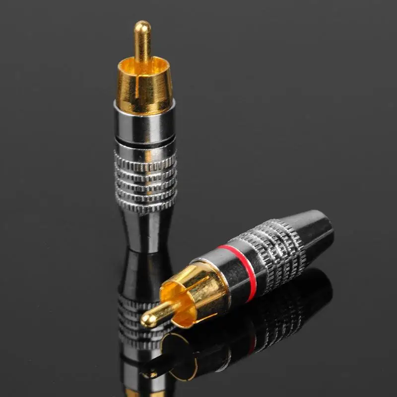 10 шт. RCA пайки Разъем Аудио Видео разъем DIY RCA кабель для колонок адаптер штекер аудио видео адаптер штекер