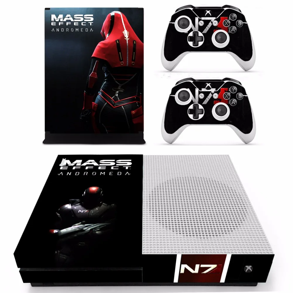 Mass Effect Андромеда кожи Стикеры наклейка для Microsoft Xbox One S консоли и 2 контроллеры