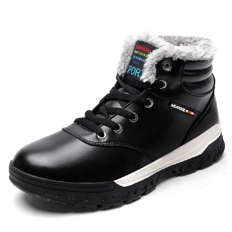 Anti Skidding Men Brand Fashion Sneakers Big Size 39-48 Winter Boots Plush Lining Warm Ankle Shoes | Обувь