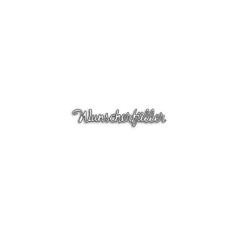 GJCrafts German Wunscherfueller Letter Dies Word Metal Cutting Stencils for DIY Scrapbook Card Decor Embossing Craft | Дом и сад