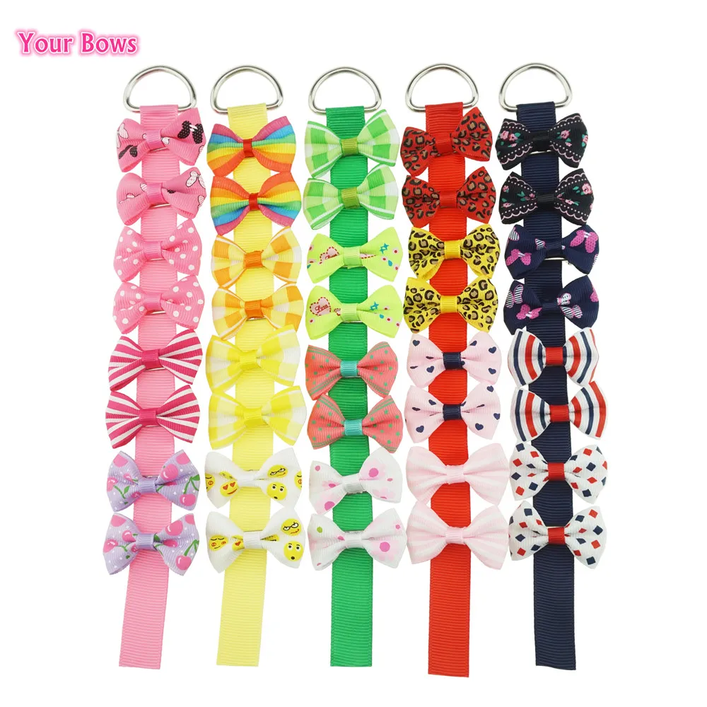 Банты ваши 40 шт./лот 4 см для девочек банты с держателем ленты маленькие заколки