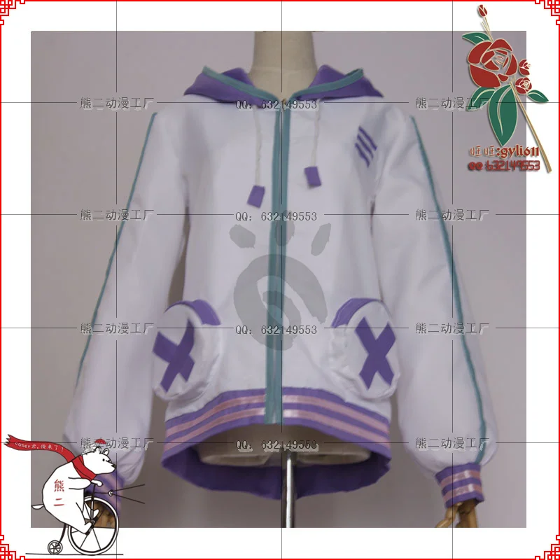 Netune Purple Heart Hoodie - Hyperdimension Neptunia Cosplay Costume
